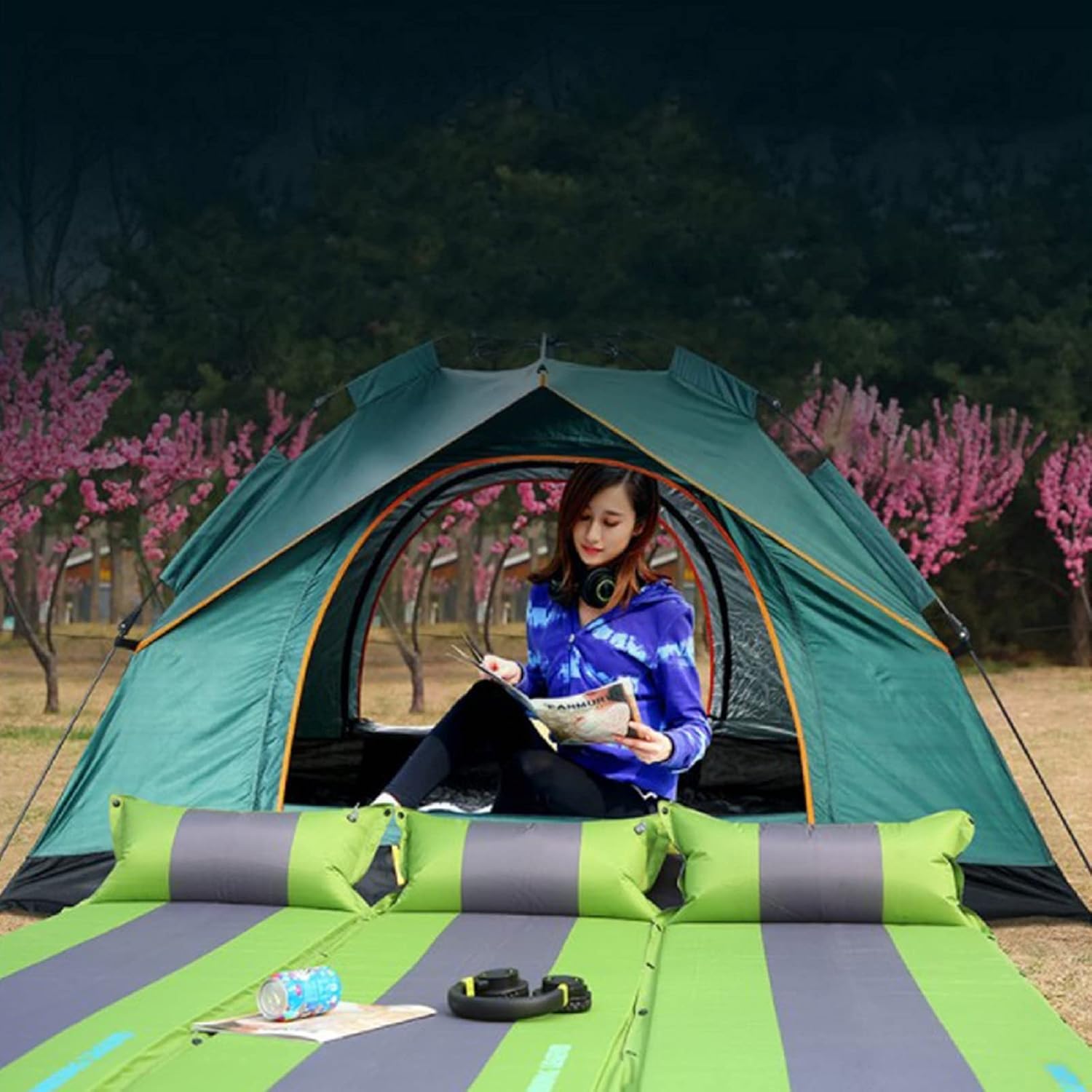 Wurfzelt 2–3 Personen | Automatisches Pop Up Camping Zelt wasserdicht & Winddicht | Schnellaufbau Zelt für Outdoor Camping | Leichtes Zelt für Zelte, Wetterschutz & Zubehör