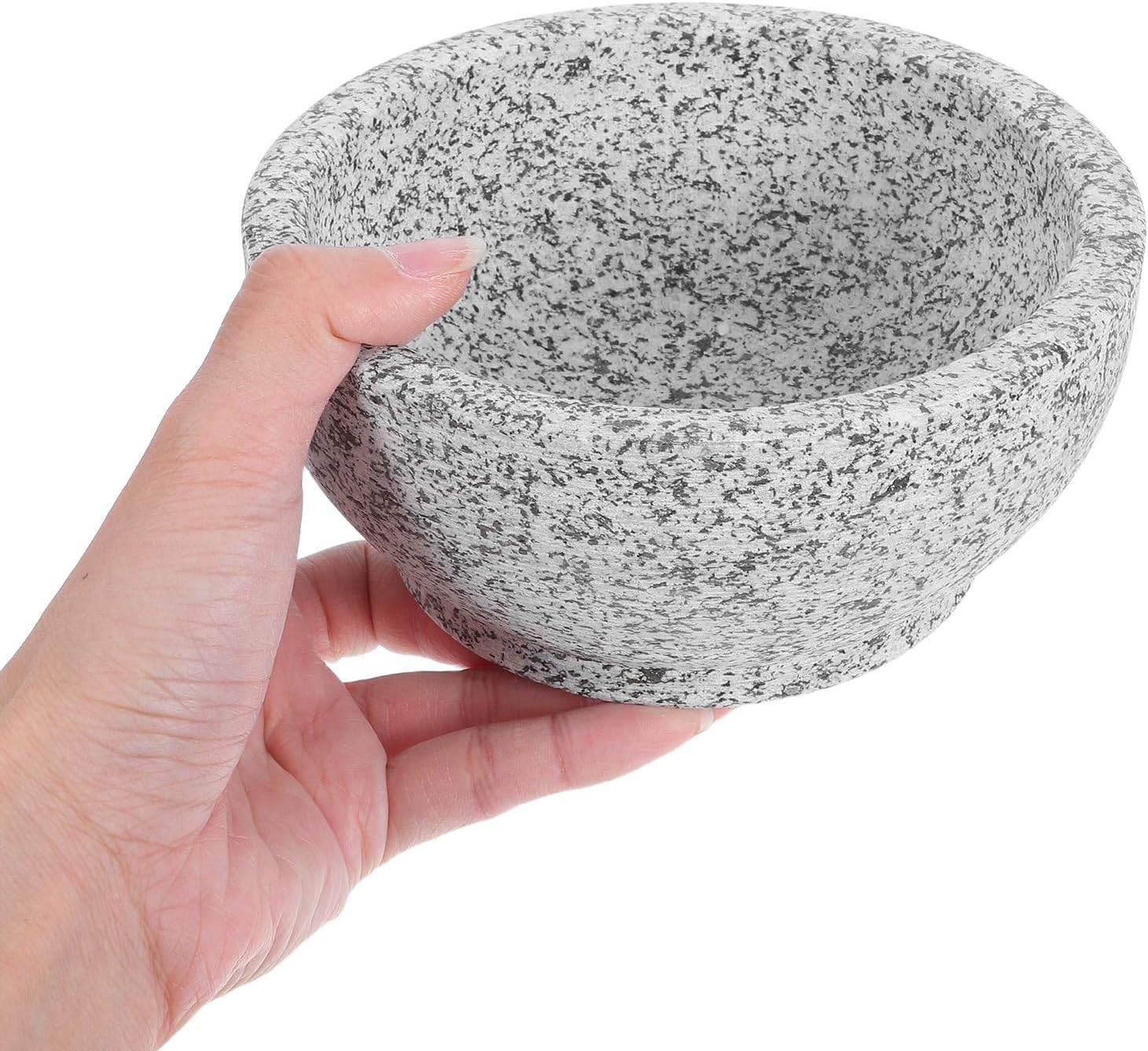 Korean Stone Cooking Bowl for Bibimbap 14pcs Natural Stone Pot with Deep Grill Pan Sturdy Soup and Rice Bowl for Commercial Korean Restaurant Use