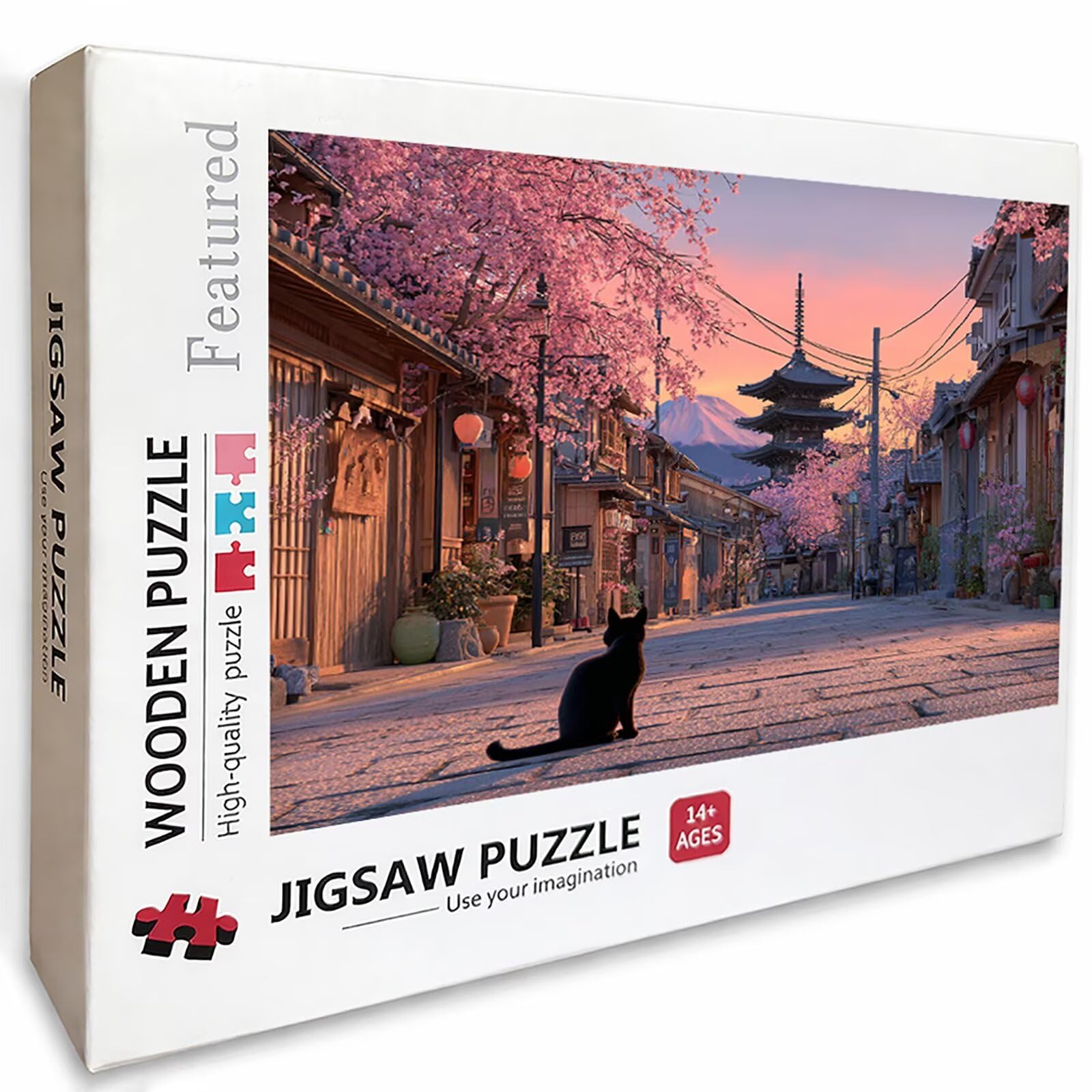 Japońskie drewniane puzzle, widok ulicy Puzzle 6000 elementów dorosłych z pudełkiem 179 x 105 cm, rodzinny wypoczynek, gra edukacyjna najwyższej jakości puzzle wyzwanie, dla dorosłych nastolatków, V