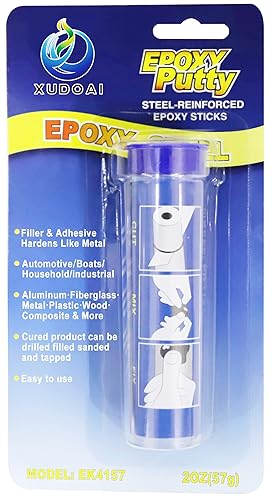 Miniatura 1 de Masilla epoxi, masilla epoxi de dos partes, utilizada para rellenar, unir y reparar metal, madera, plásticos duros, cerámica, vidrio, etc. Adecuado