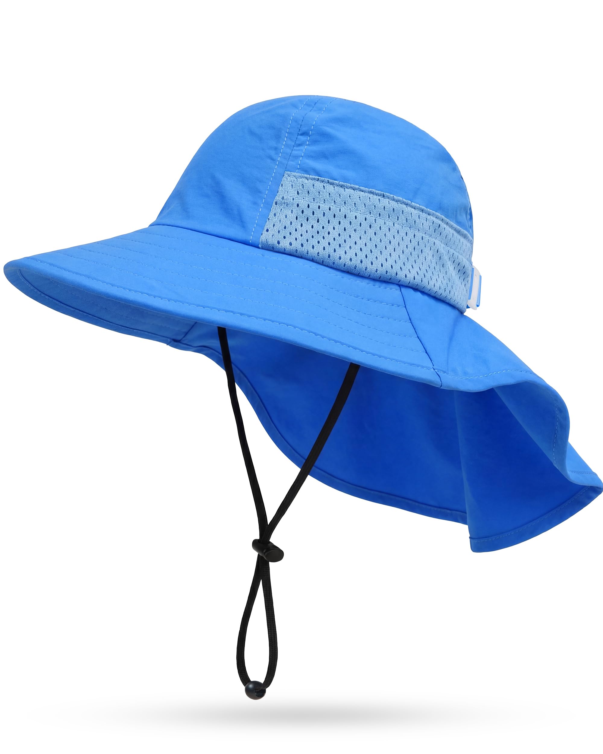 Toddler Baby Sun Hat Kids Summer Beach Essentials Adjustable Beach Hats with Bucket Wide Brim for Boys Girls Age 0-14 Years