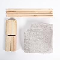 Vista 6 de Patas Lague Hamaca autocalentable para gatos, cama para perros pequeños, cama térmica de madera elevada para gatos, cama elevada para mascotas suave