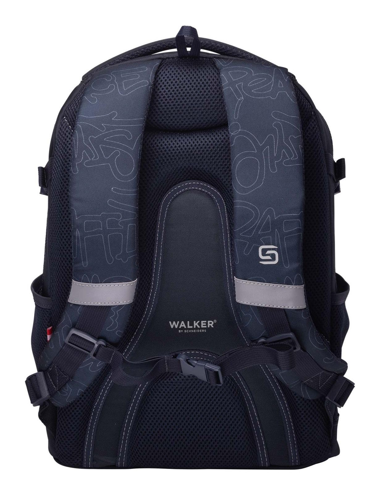 Walker Schulrucksack Rucksack mit Laptopfach Fame 2.0 LED Backpack 28L Super Skate dunkelgrau
