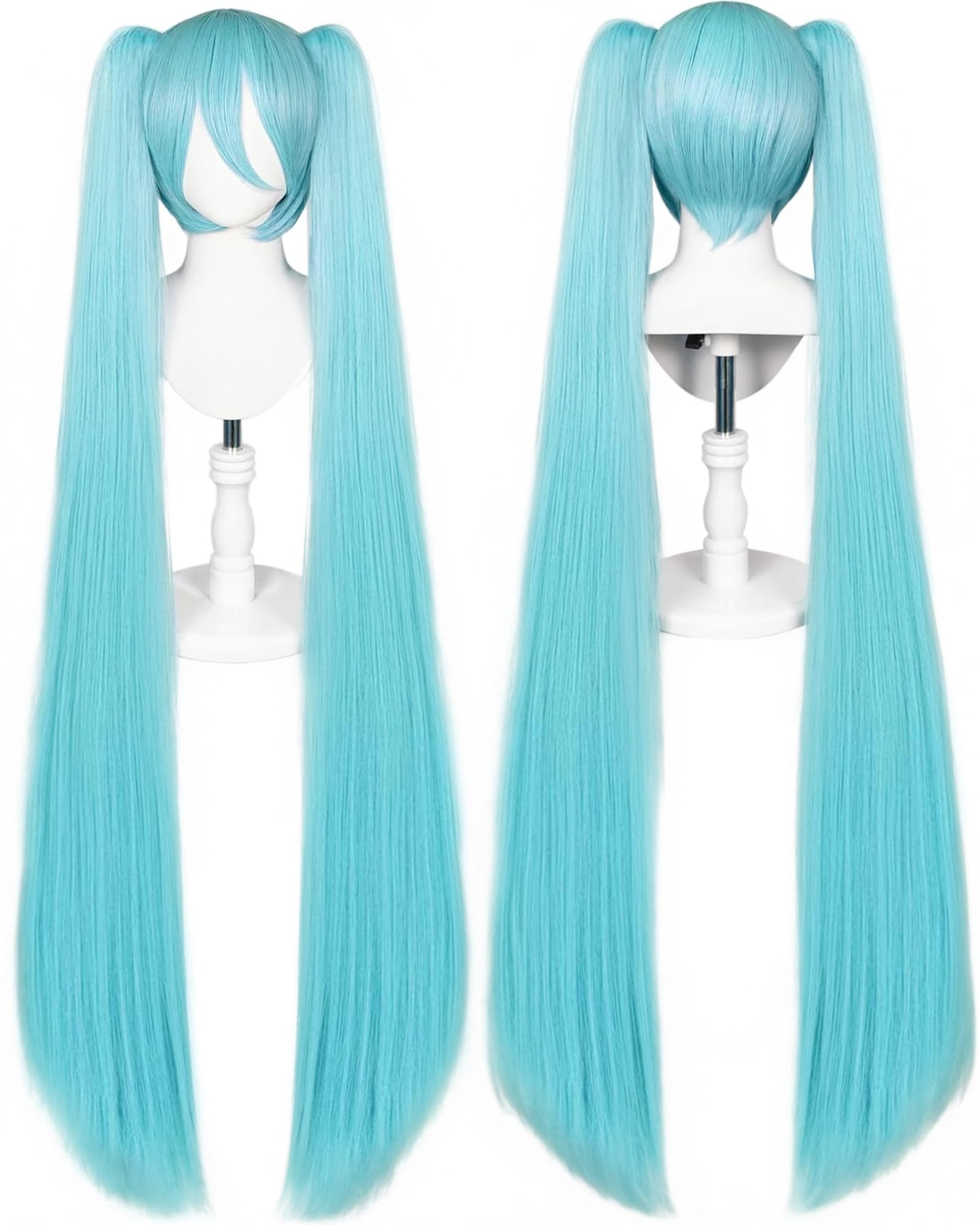 Amazon.com: JoneTing Long Blue Wig with Double Ponytails for Women