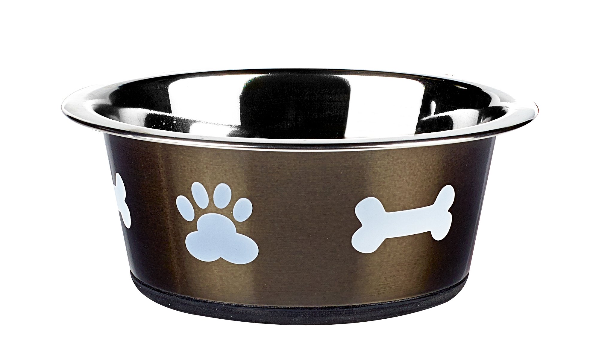 Pet Products Classic Posh Paws Dish, 900 ml, Graphite