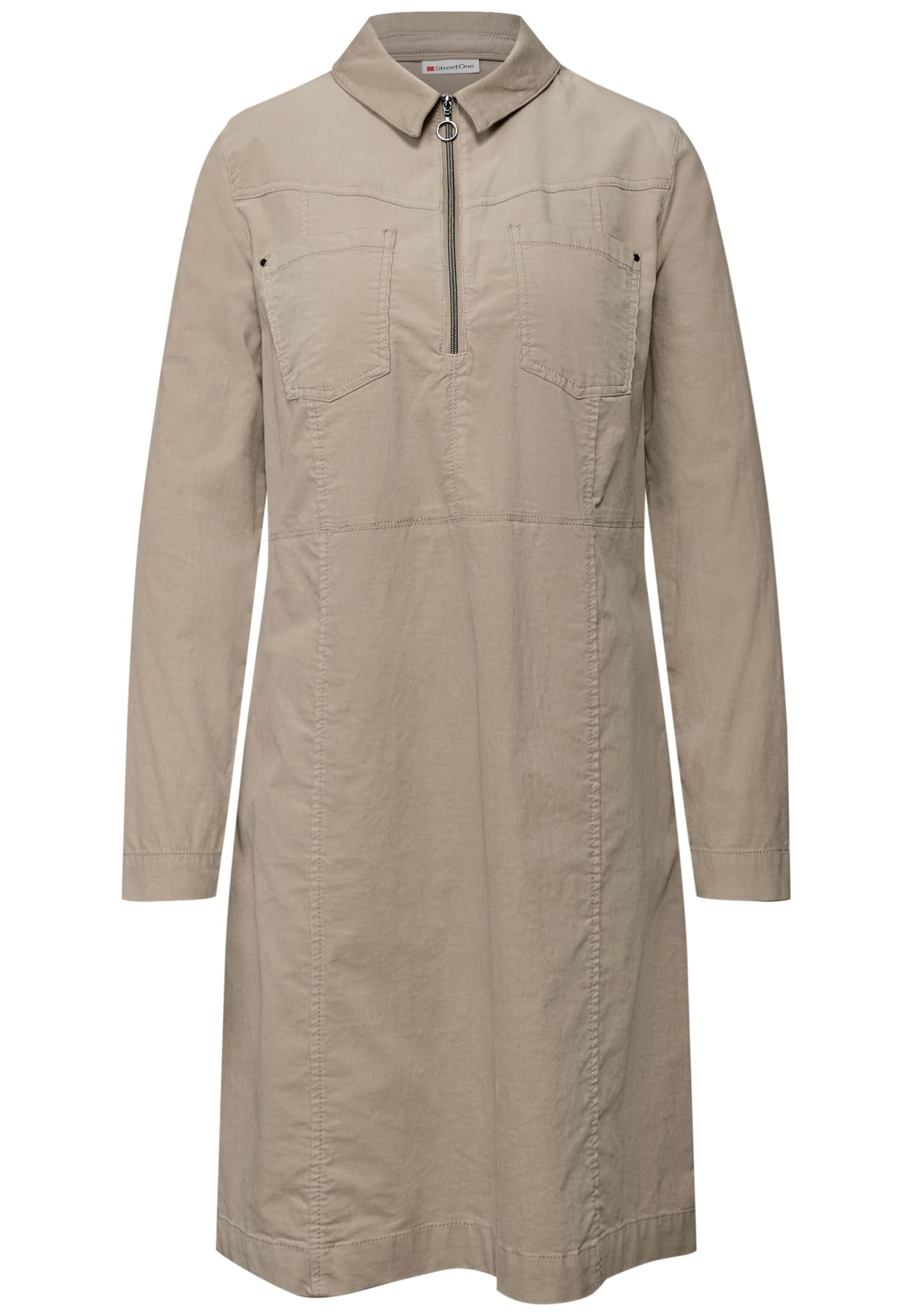 Street One 1408994 Robe en Velours côtelé avec Fermeture éclair Femme (Lot de 1)