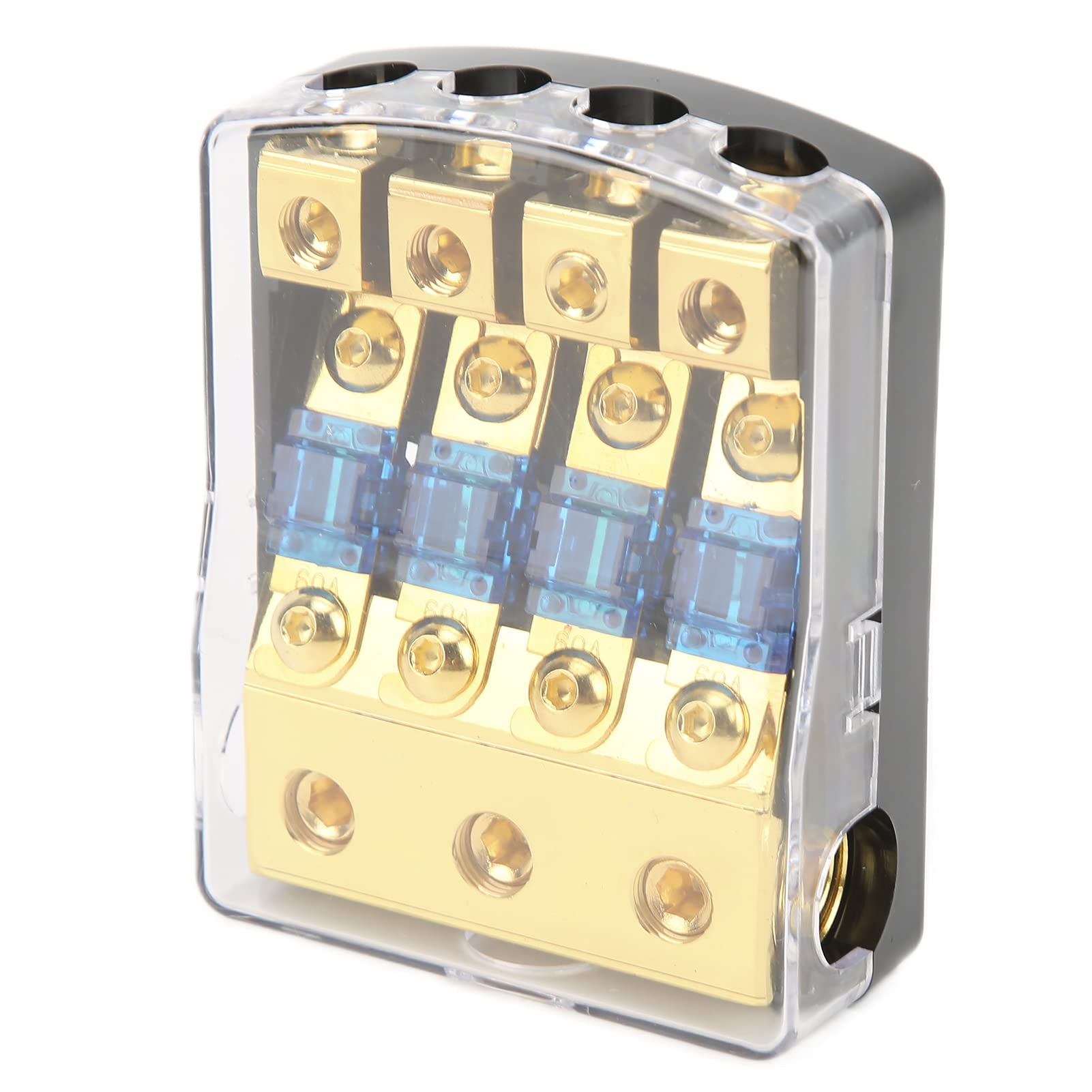 Fuse Distribution Box, Direct Installation 1 in 4 Way Out Power Distribution Block for Boat for Auto for Truck