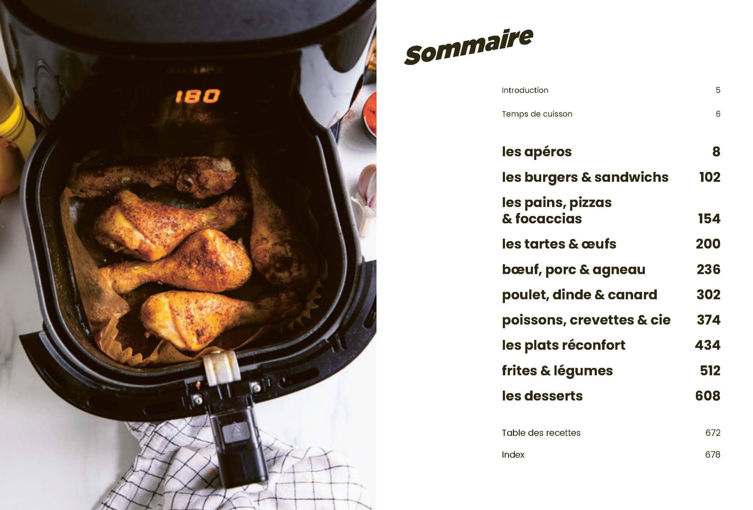Airfryer - le guide ultime pour tous les jours - 400 recettes à la friteuse à air (Ninja crispy, Moulinex easy fry, Philips air fryer...): beau livre ... - belles photographies - simple et gourmand