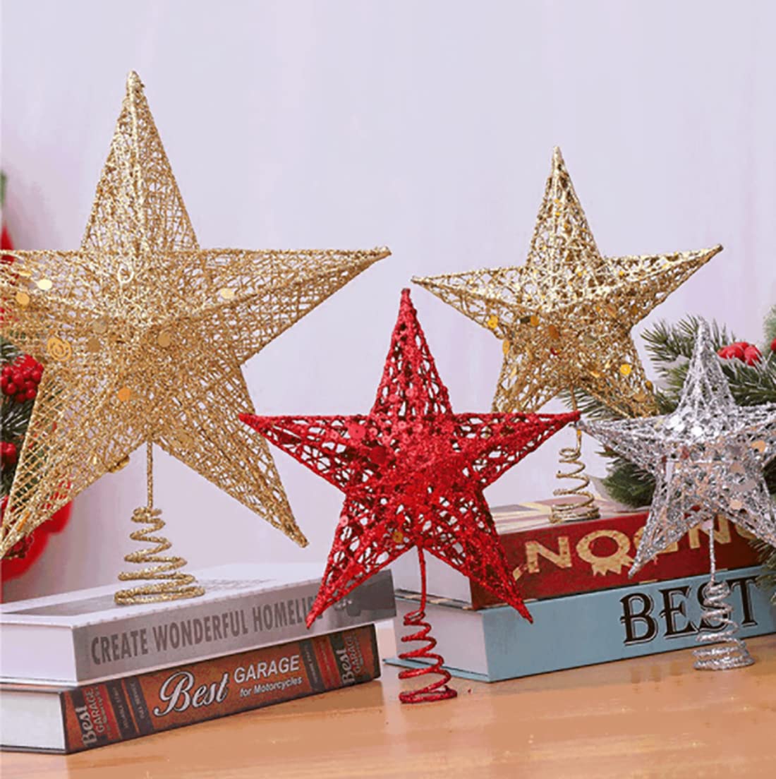 Amazon.co.jp: ツリートップ クリスマスツリー トップ 星 ツリートップ