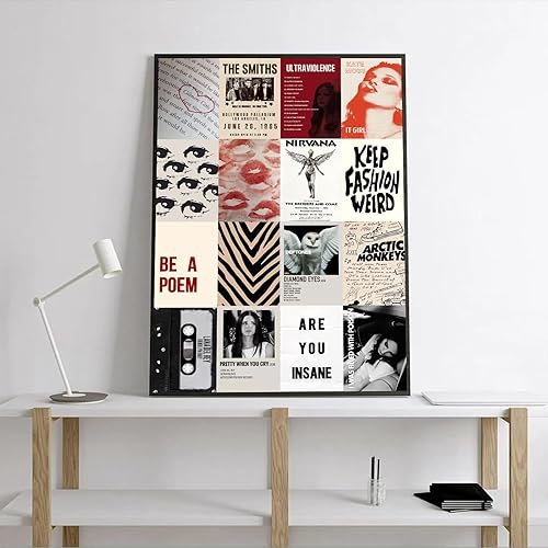 Miniatura 5 de 50 piezas de decoración de habitación de niña del centro, impresiones artísticas Y2k para dormitorio, kit de collage de pared de coqueta para