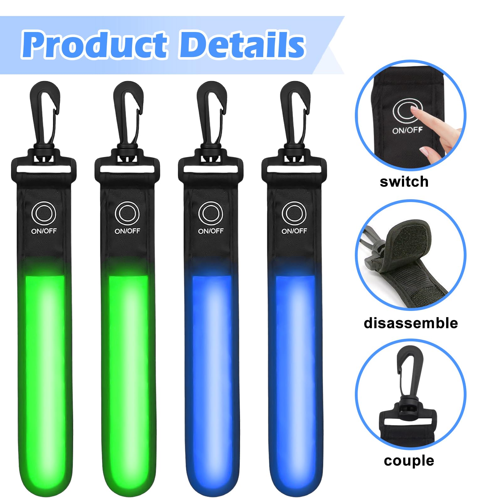 Led Knipperend Licht Schooltas Oplaadbare Led Reflectors Children's