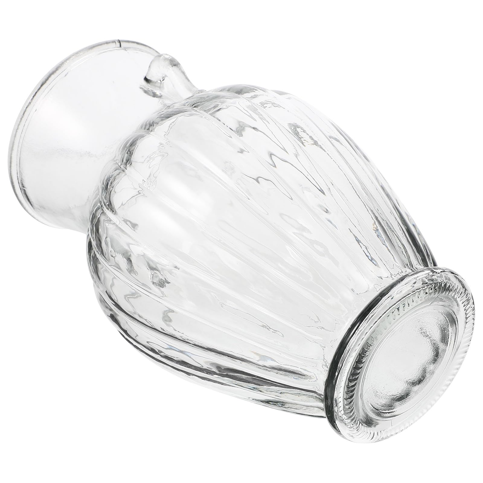 Vase à eau transparent double anse style rétro pour composition florale moderne