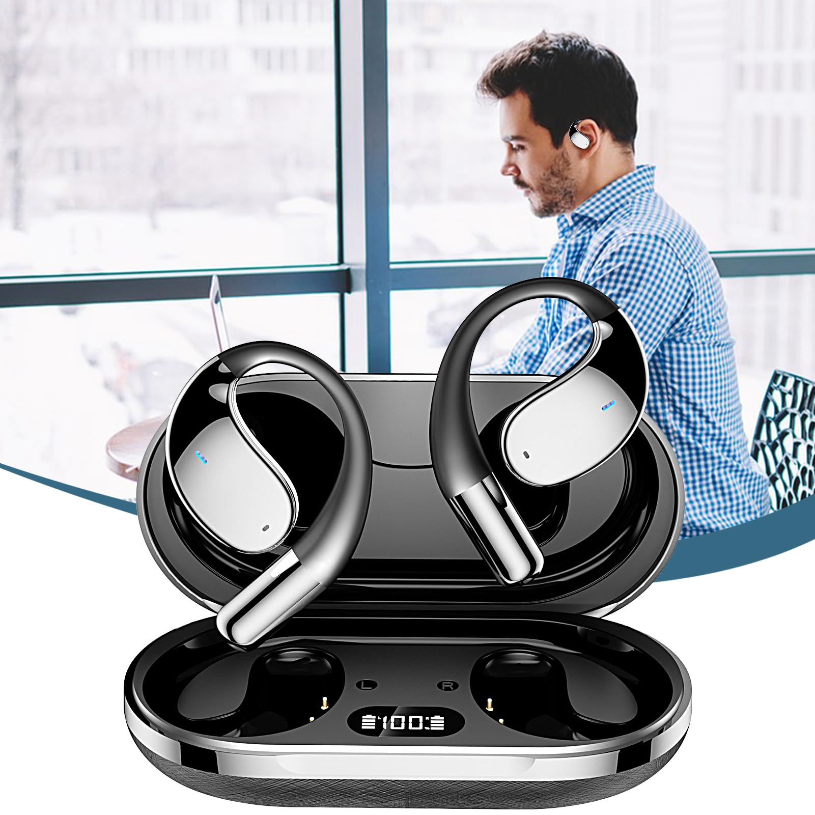 Auricolari Traduttore Con Intelligenza Artificiale In Reale, Cuffie Con Traduzione In 144 Lingue, Cuffie Wireless Con Precisione Elevata E Voce HD, Dispositivo Interprete Per Conversazioni In Reale