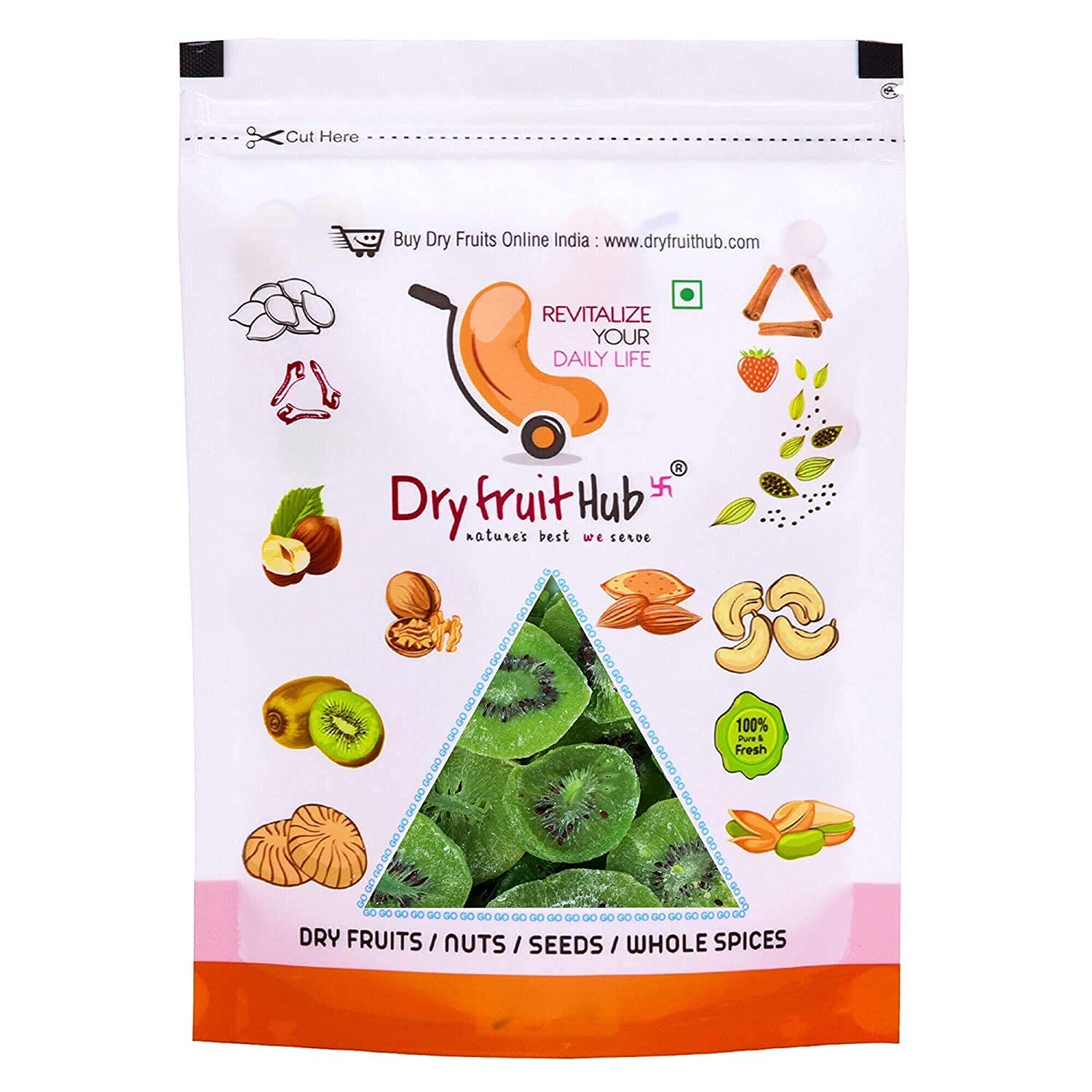 Dry Fruit Hub Dried Kiwi 800gm, Dried Kiwi Dry Fruits, Dried Kiwi Fruit Slices,Candied Dried kiwi - Image 2 thumbnail