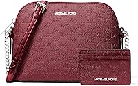 Michael Kors Jet Set Dome Crossbody with Matching Card Case - Women's Leather Bag Set for Effortless Style