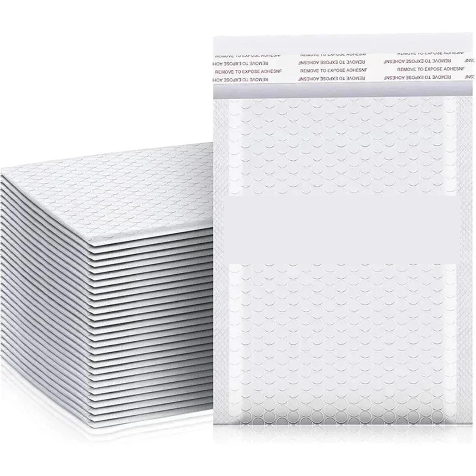 Self Sealing Bubble Cushion Bubble Envelopes Bag White Foam Plastic Shipping Bags Waterproof Mailers Self Seal Packing Pouch Storage Organizer(30PCS,11x11cm)