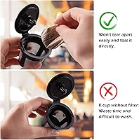 Vista 4 de Filtros de café de papel desechables, filtros de papel K Cup para tazas reutilizables, cápsulas de café K-Cup, se adaptan a todas las marcas
