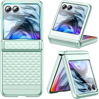 VEGO for Razr 2026 Case, Motorola Razr 2024/2025/2026 Case with Hinge Protection & Built-in Screen Protector [Anti-Scratch & No-Slip] Full Body Drop Protection Protective Phone Case-Mint Green