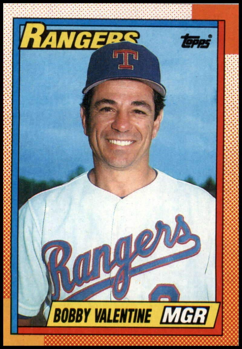 メジャーリーガー Jim T バット付きカード Amazon.com: 1990 Topps Baseball #729 Bobby Valentine Texas