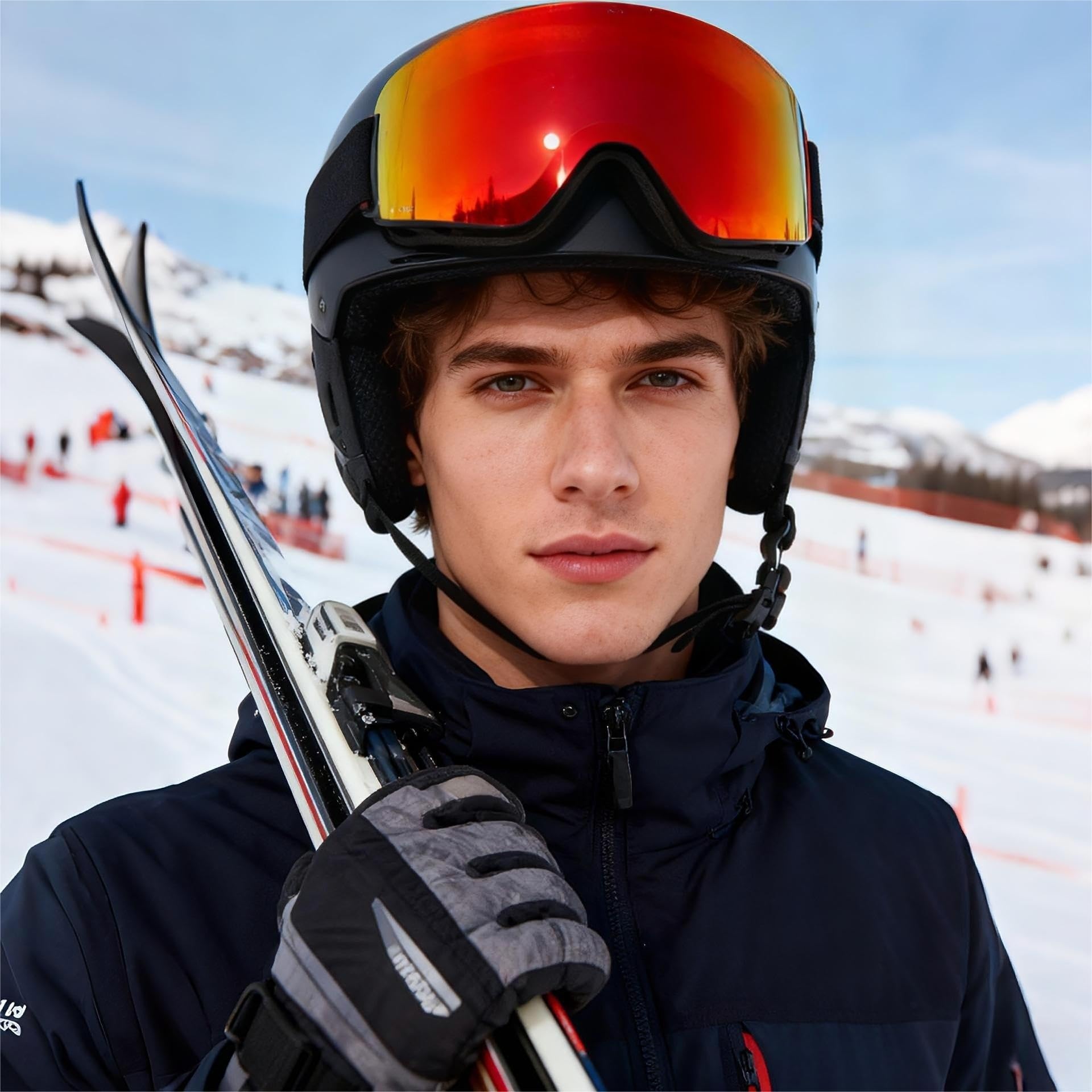 Gogle narciarskie YH227, okulary snowboardowe, ochrona UV 400, przeciwmgielne gogle śnieżne dla dorosłych mężczyzn kobiet młodzieży