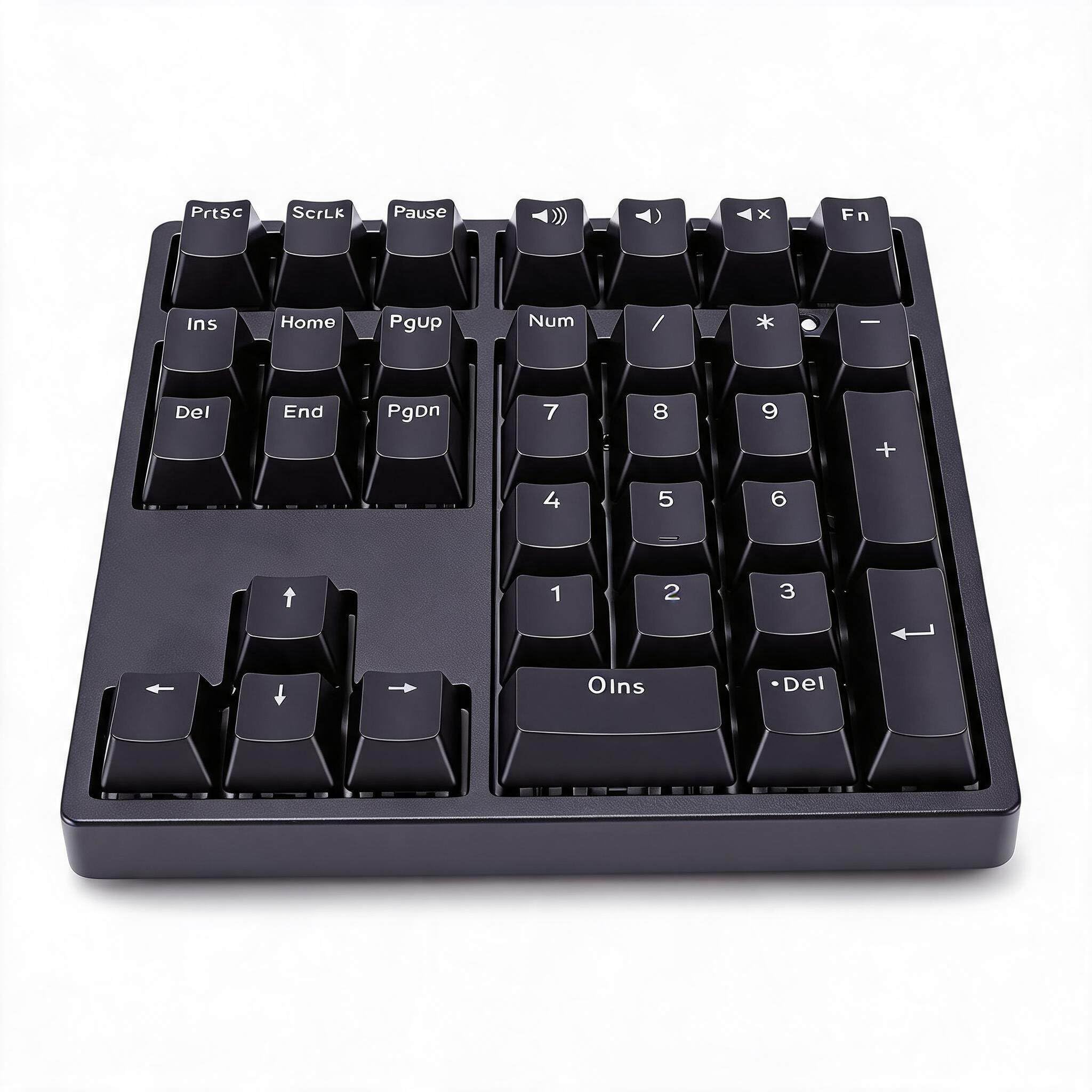 Dpofirs Pavé Numérique Mécanique Filaire, Clavier Numérique USB 34 Touches avec Rétroéclairage LED RVB, Interrupteur Rouge, Touches PBT, pavé pour Ordinateur Portable,