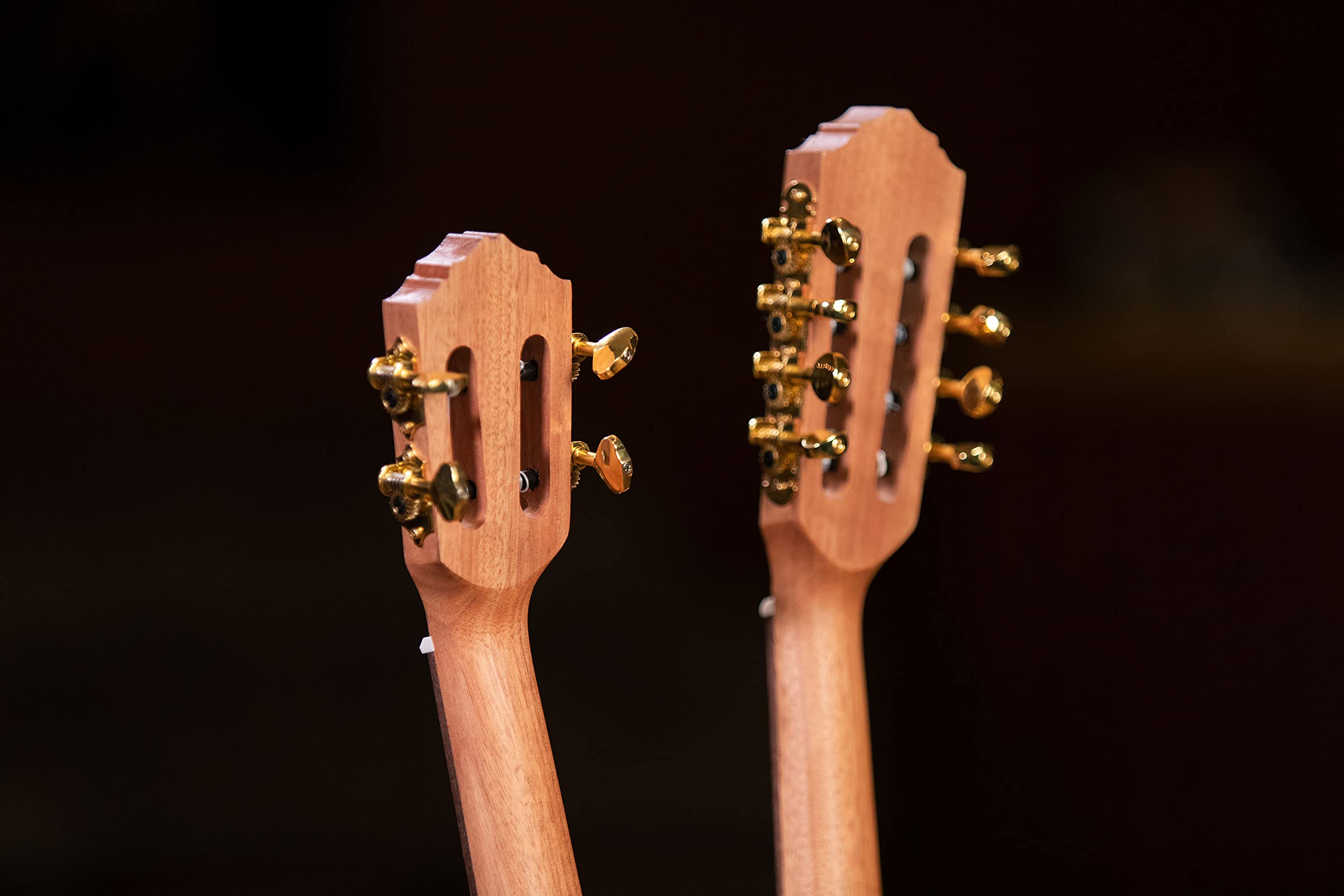 Ortega Guitars Double Neck Ukulele Elettro-Acustico – 8 Corde Tenor, Tenor – Custom Built Series – Gig Bag Inclusa – Ziricote, Natural (HYDRA-ZS)