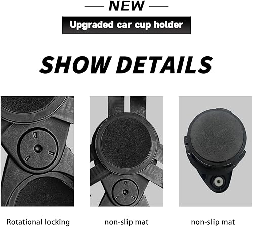 Miniatura 3 de Expansor de portavasos para automóvil, base de brazos ajustables giratorios, accesorios para autos, adecuado para tazas de agua o botellas de