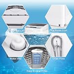 COSTWAY Portable Washing Machine, 12 Lbs Capacity Full-automatic Washer with 10 Wash Programs, LED Display, 8 Water Levels, Compact Laundry Washer and Dryer Combo for Home, Apartment, Dorm, RVs