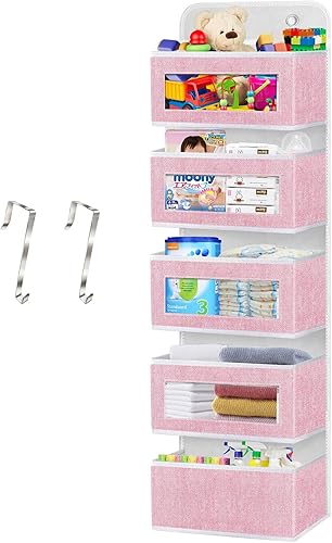 Miniatura 2 de homyfort Organizador sobre la puerta, organizador de pañales colgante para bebé para guardería