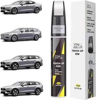 XNA Silver Dawn(735) for Volvo Touch Up Paint, Car Scratch Remover for Nicks and Chips Repair, 2-In-1 Quick & Easy Fix Car Scratch Repair Kit with Exact Color-Matched