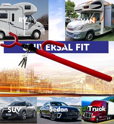 Miniatura 6 de Cerradura antirrobo para volante de automóvil, dispositivo antirrobo, cerradura de volante de seguridad para vehículos de alta resistencia para