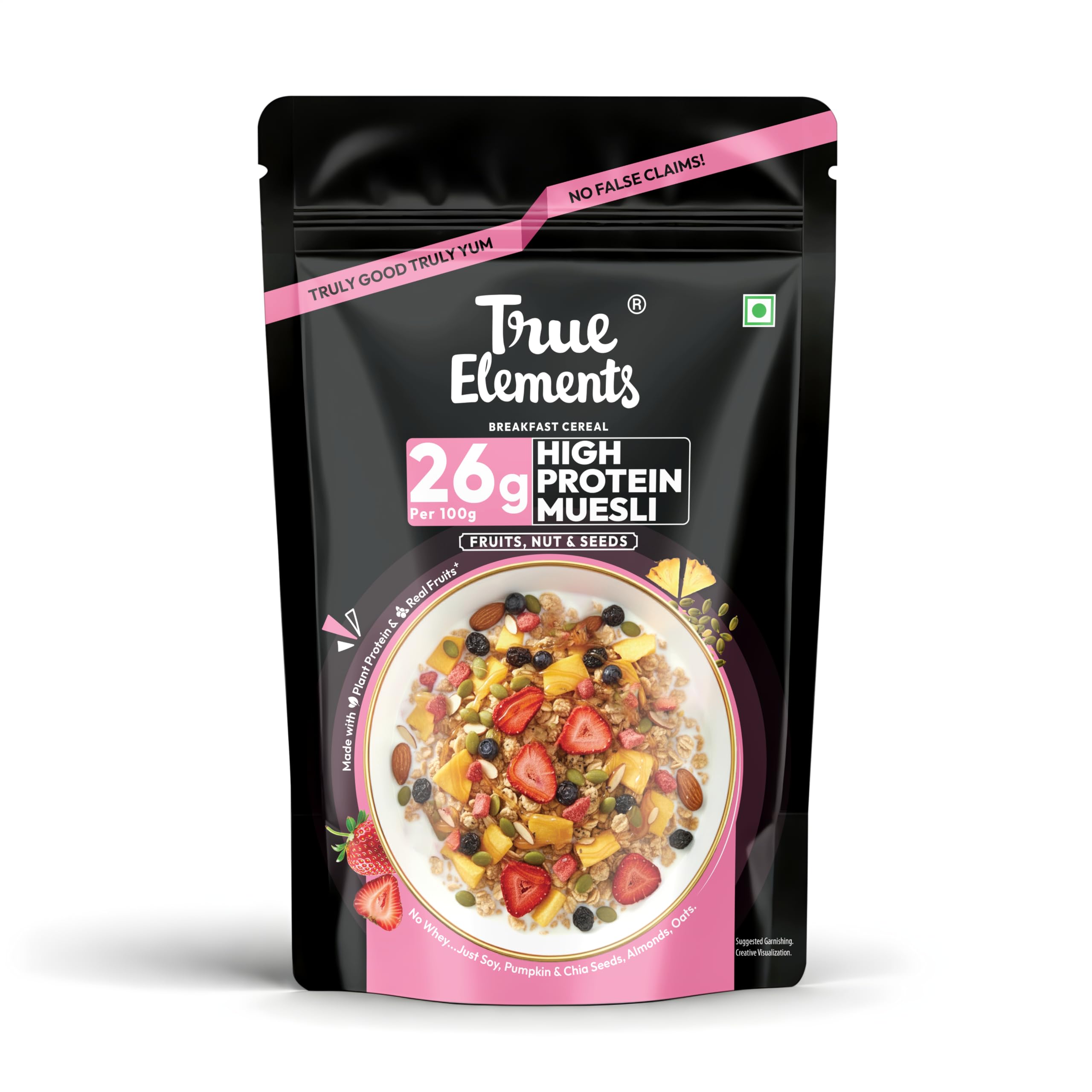 True Elements High Protein Muesli 400g | 28g Protein | Fruit,Nuts & Seeds | Healthy Breakfast Cereal | Rich in Nuts, Seeds & Wholegrains | No Added Preservatives-picture-14
