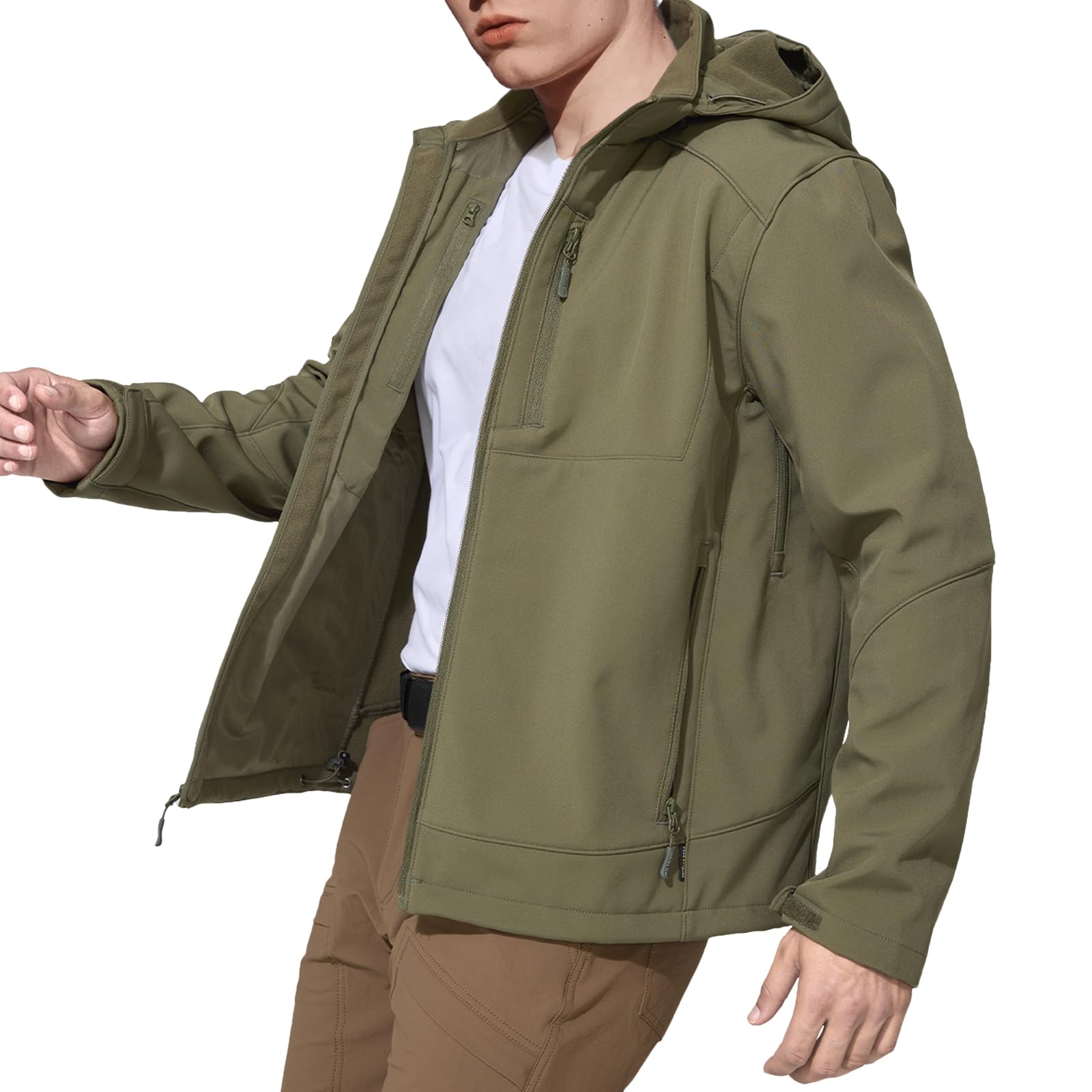 Men's Military Tactical SoftShell Jacket Fleece Lined