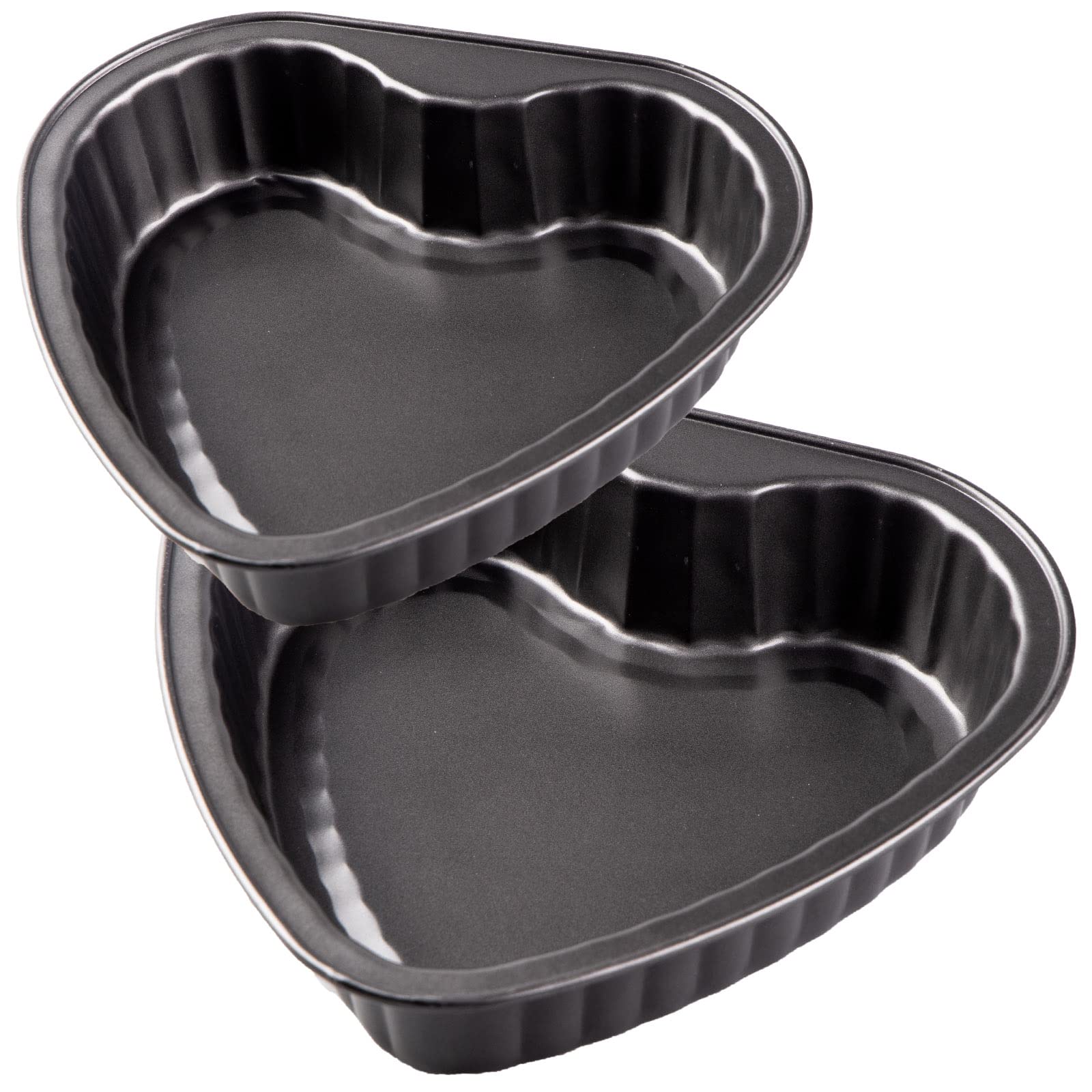 Herz-Kuchenform, 2er-Set, 20,3 cm und 22,9 cm, herzförmige Backform, Keksform für Valentinstag, Backen, Hochzeit, Geburtstag