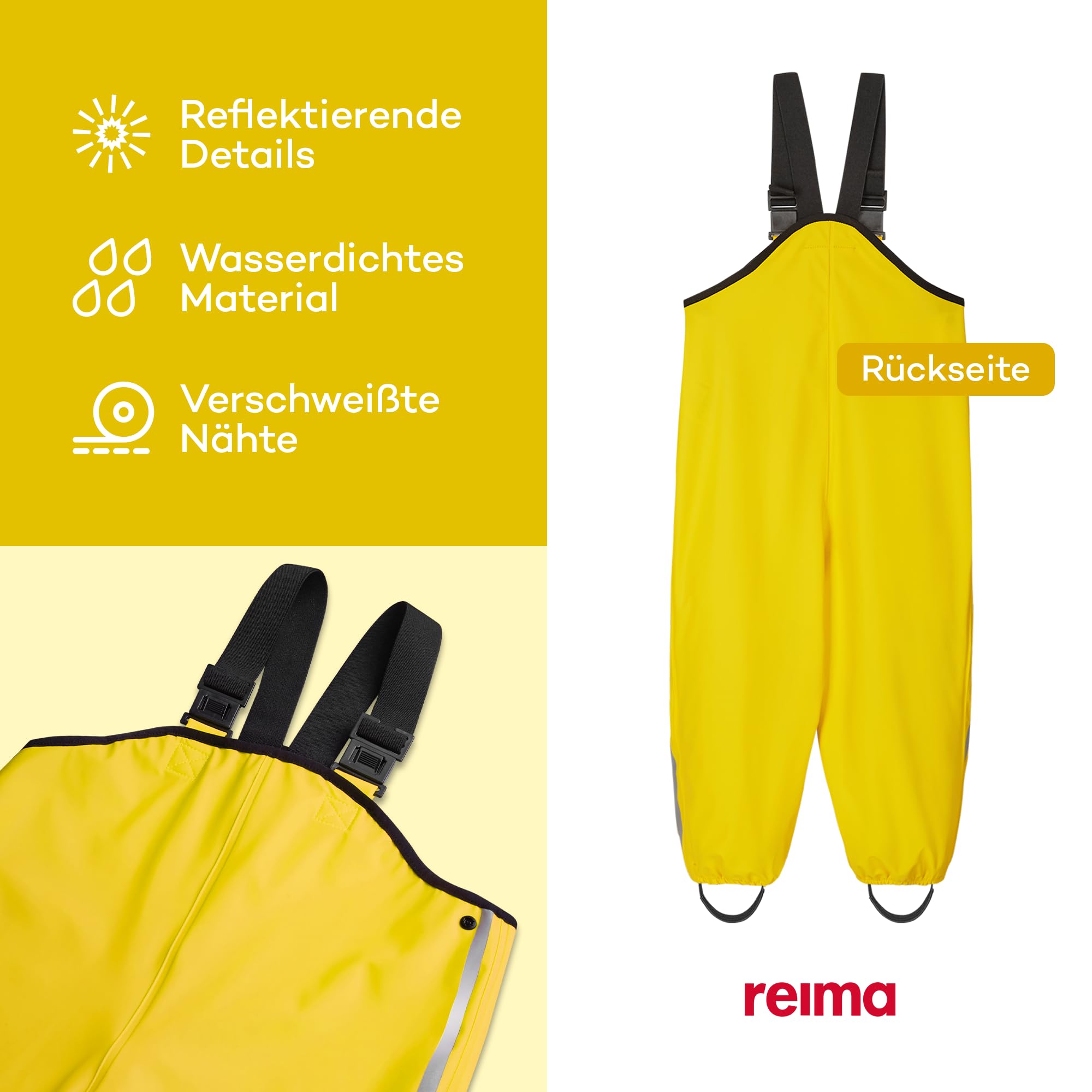 Reima Lammikko Regenhose Kinder gelb