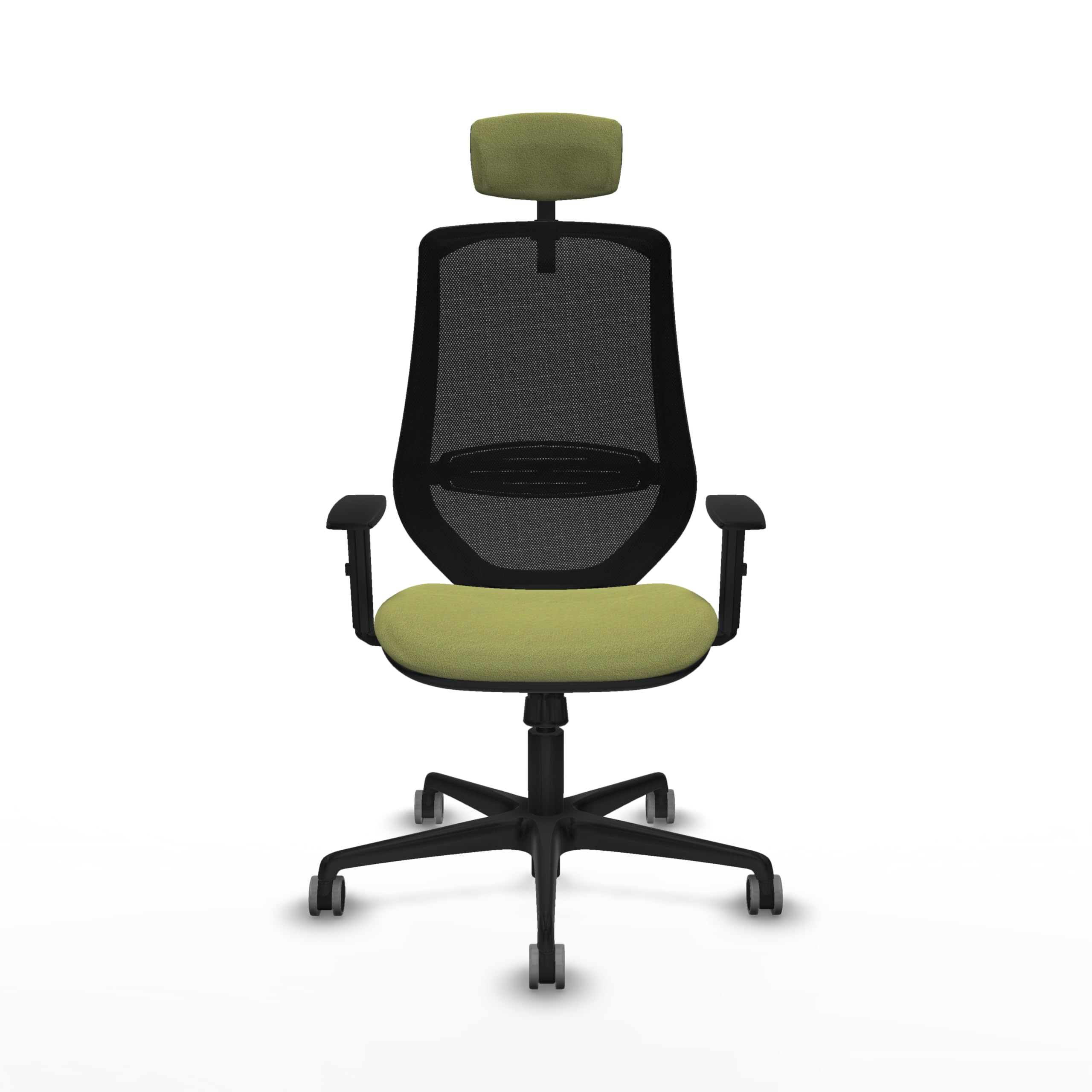 Piqueras y Crespo Silla para Oficina Sencilla Mardos con Respaldo Fijo, cabecero 2D, Apoyo Lumbar 1D, Brazos 1D, Mecanismo sincro 4 Posiciones, Peso máximo 120 Kg, 8 Horas de Uso