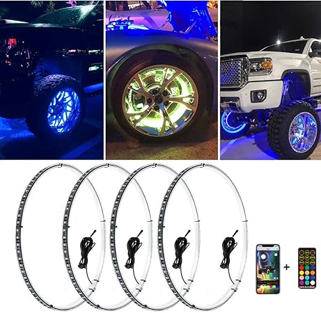 Amazon Beatto 15 5インチ Rgb Ledホイールリングライトキット ウィンカーとブレーキ機能付き リモコンとアプリで同時に操作可能 ロック機能付き 4個 片面 ライト ランプ 車 バイク Amazon Beatto 15 5インチ Rgb Ledホイールリングライトキット ウィンカーとブレーキ機能付き リモコンとアプリで同時に操作可能 ロック機能付き 4個 片面 ライト ランプ 車 バイク