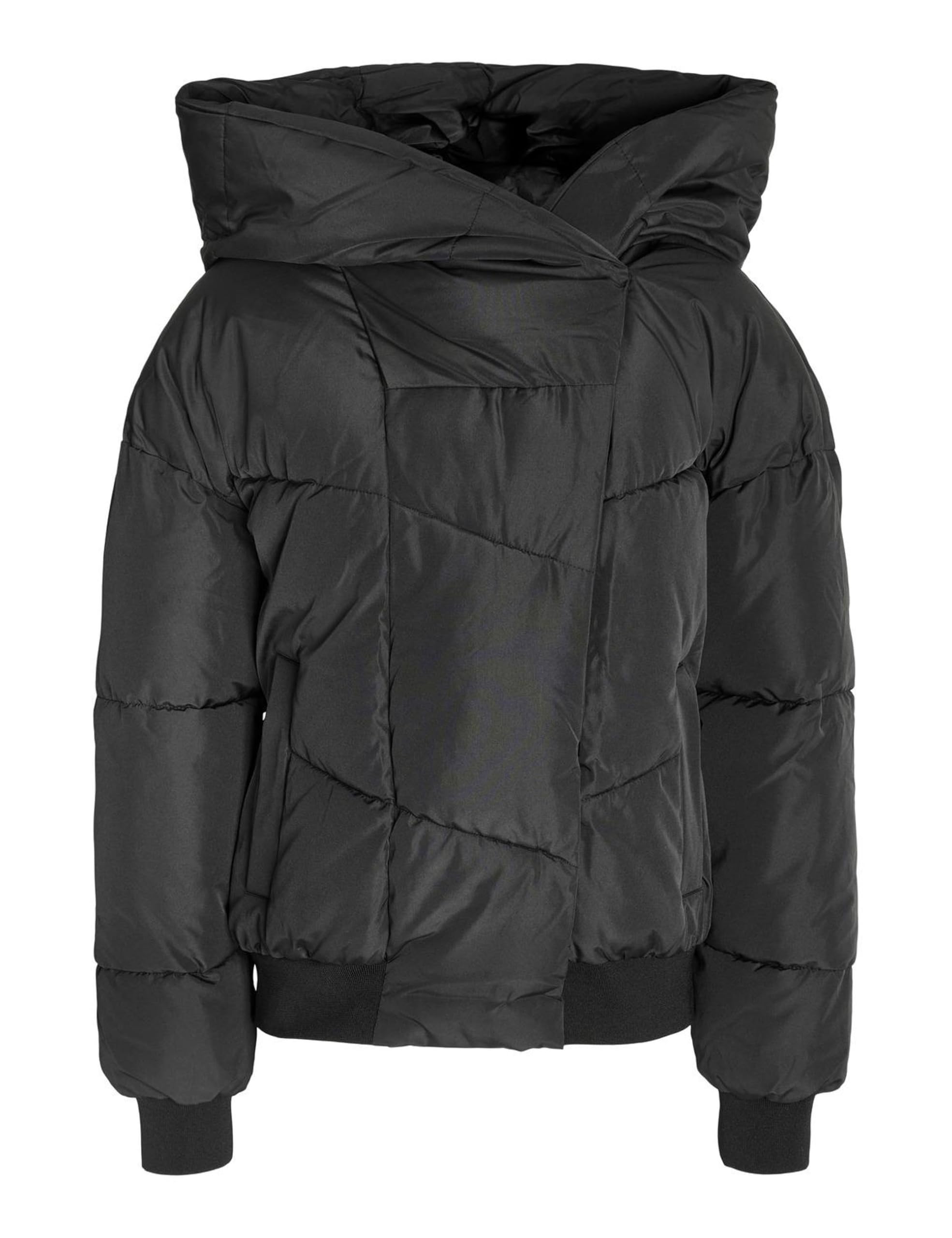 NOISY MAY NMTALLY L/S Bomber Jacket Noos Women's Quilted Jacket, Black, S, black, S