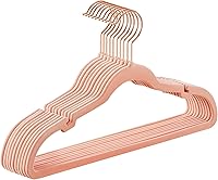 Vista 13 de SONGMICS - Perchas de terciopelo 50 unidades, perchas antideslizantes con muescas para hombros, barra para pantalones, gancho giratorio de 360°