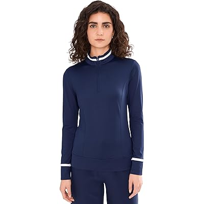 Callaway Thermal Long Sleeve Colorblock Top peacoat