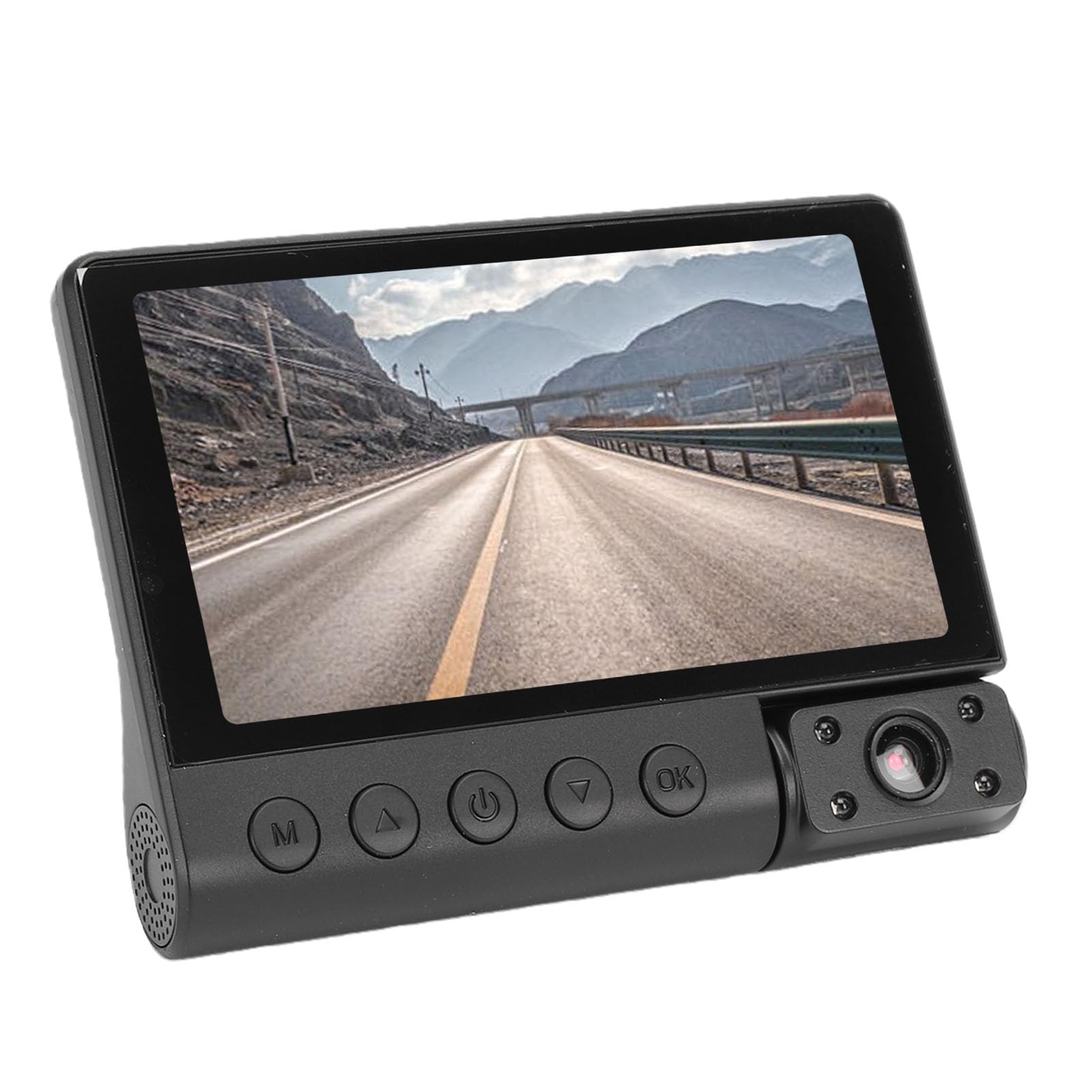 Cryfokt Dash Cam, Telecamera da Cruscotto Interna Anteriore Posteriore con Triplo Obiettivo HD 1080P, Registrazione in Loop con Prestazioni in Condizioni di Scarsa Illuminazione per SUV Berlina
