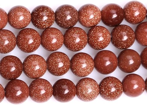 Miniatura 17 de Cuentas redondas naturales semipreciosas de piedra suelta para hacer joyas, brazaletes, collares Ojo de tigre rojo,Piedra de Yaxaita,Azul