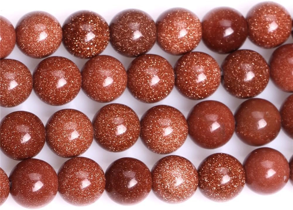 6mm Natural Gold Sandstone Beads Round Semi Precious Gemstone Loose Beads for Jewelry Making (63-66pcs/strand)