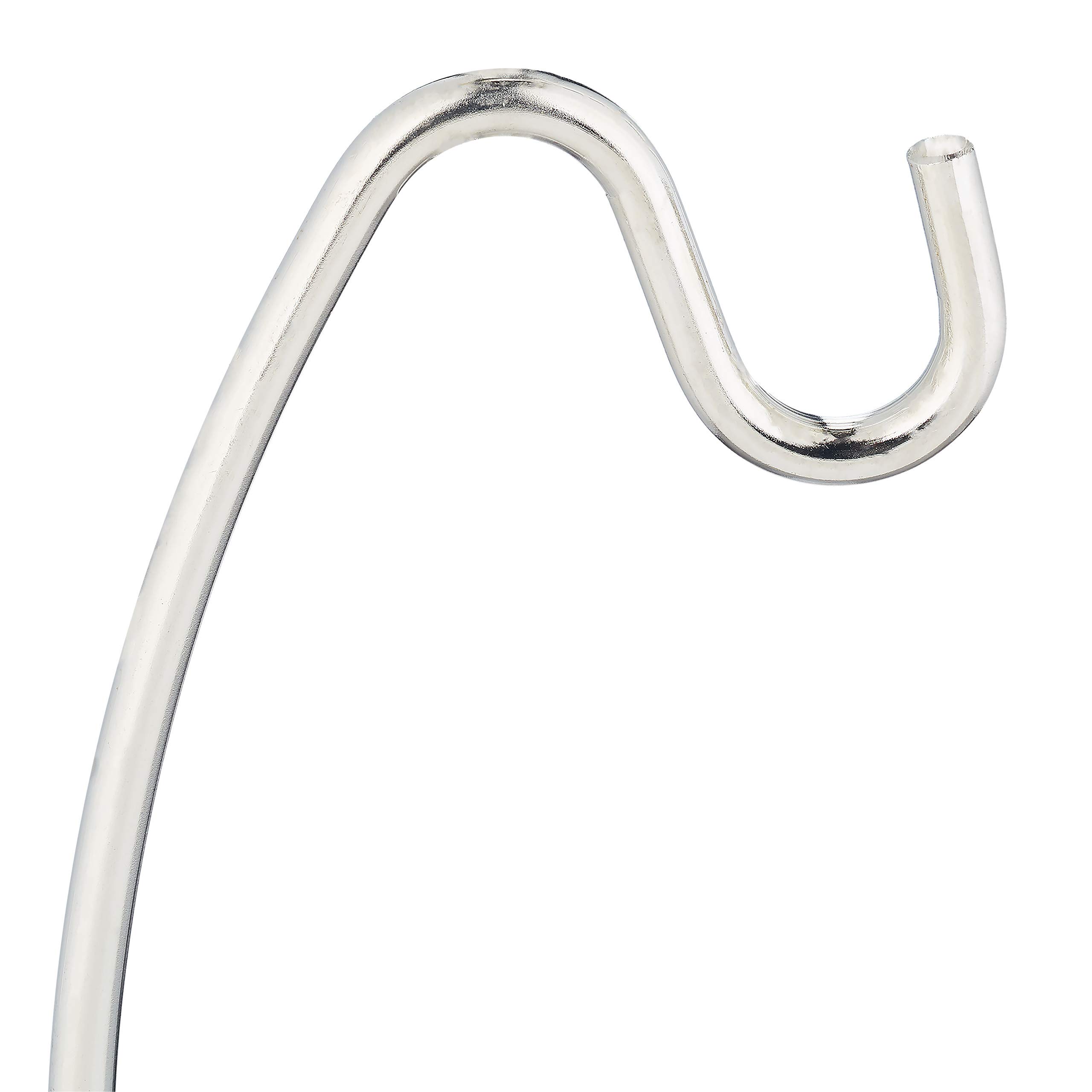 Relaxdays Porta Banane con Base Rotonda, Gancio Appendi Banane, Fruttiera, Stand per Uva, Ferro Cromato, Argento