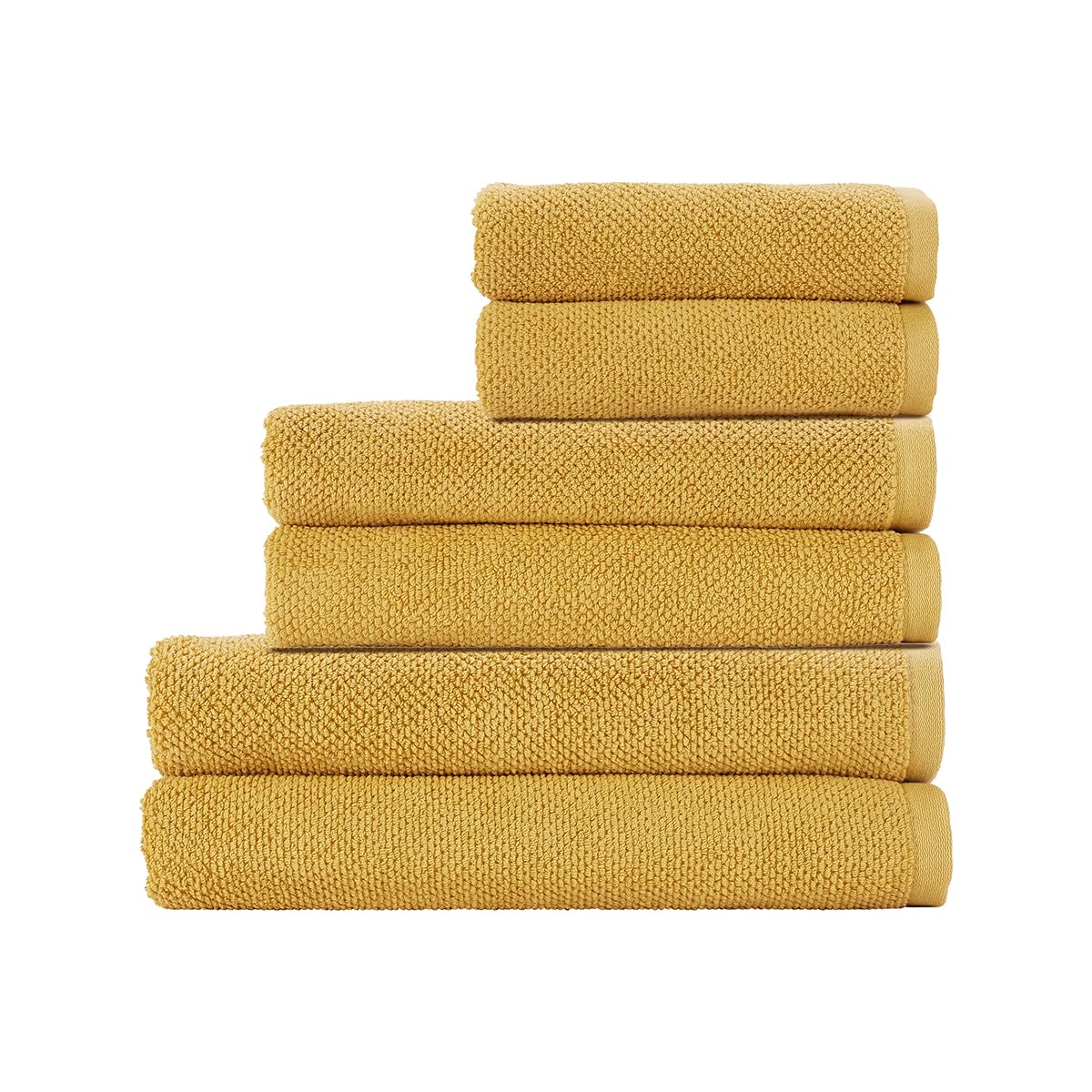 Christy Brixton 6 Piece Towel Set | Saffron Yellow | 100% Cotton | Ultra Soft | Super Absorbent | 600GSM | 2 Bath Sheets 2 Bath Towels 2 Hand Towels