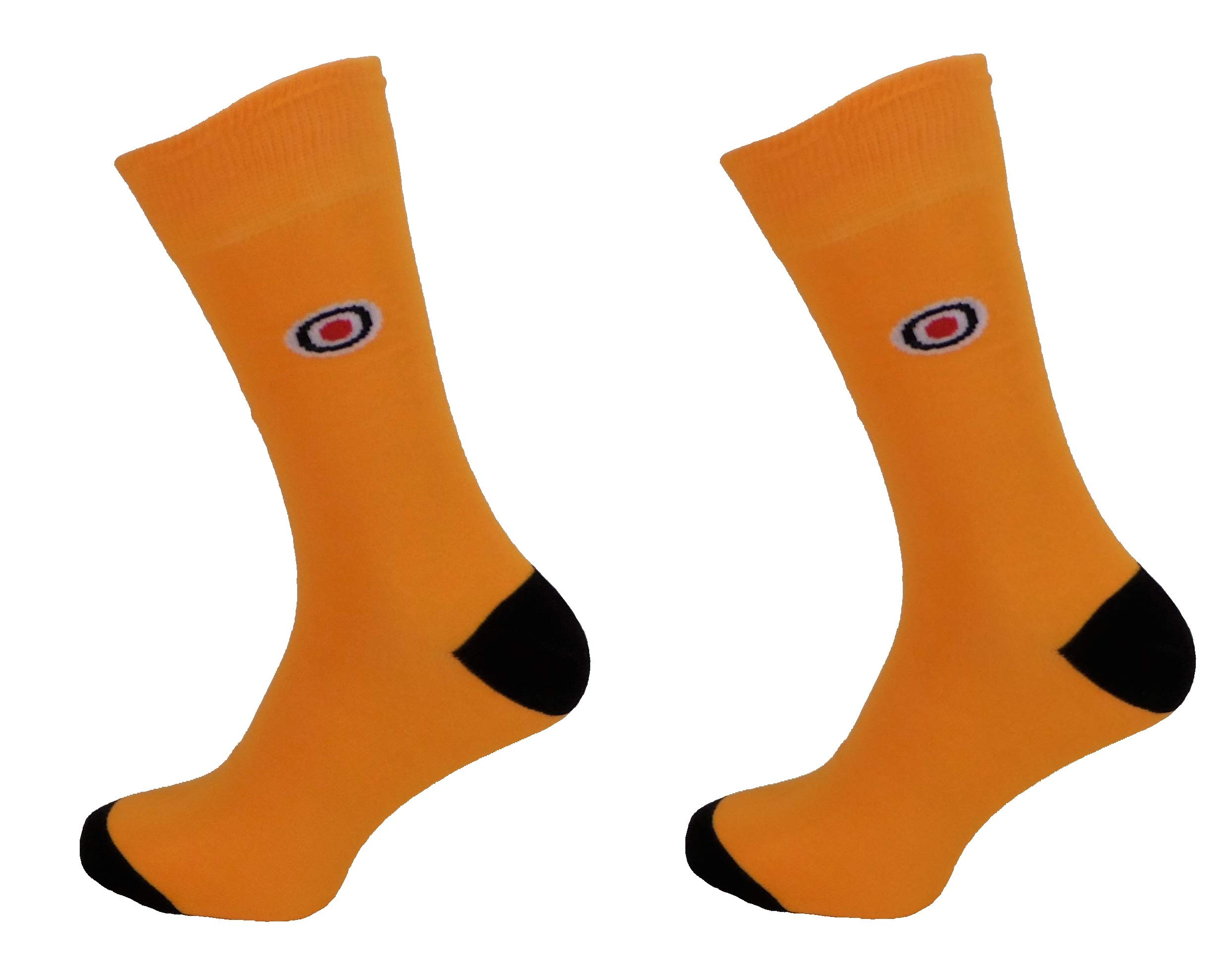Mazeys Men's Mustard 2 Pair Pack Of Retro Mod Target Socks (7-11, )