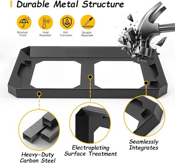 Mounting Plate Compatible with ToughBuilt StackTech Compact Tool Box, Universal Wall, Truck, or Floor Mount Base for Secure Toolbox Storage, Heavy-Duty Modular Mounting Bracket