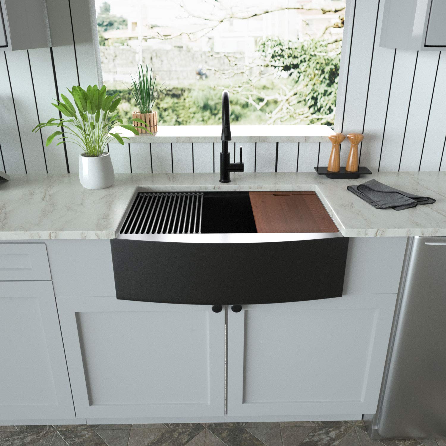 Buy 33 Black Farmhouse Sink Mocoloo 33 x 22 inches Apron Front