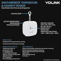 Vista 8 de YoLink Sensor inteligente de temperatura y humedad para exteriores, higrómetro, termómetro, alcance de 1000', vida útil de la batería de 2+ años