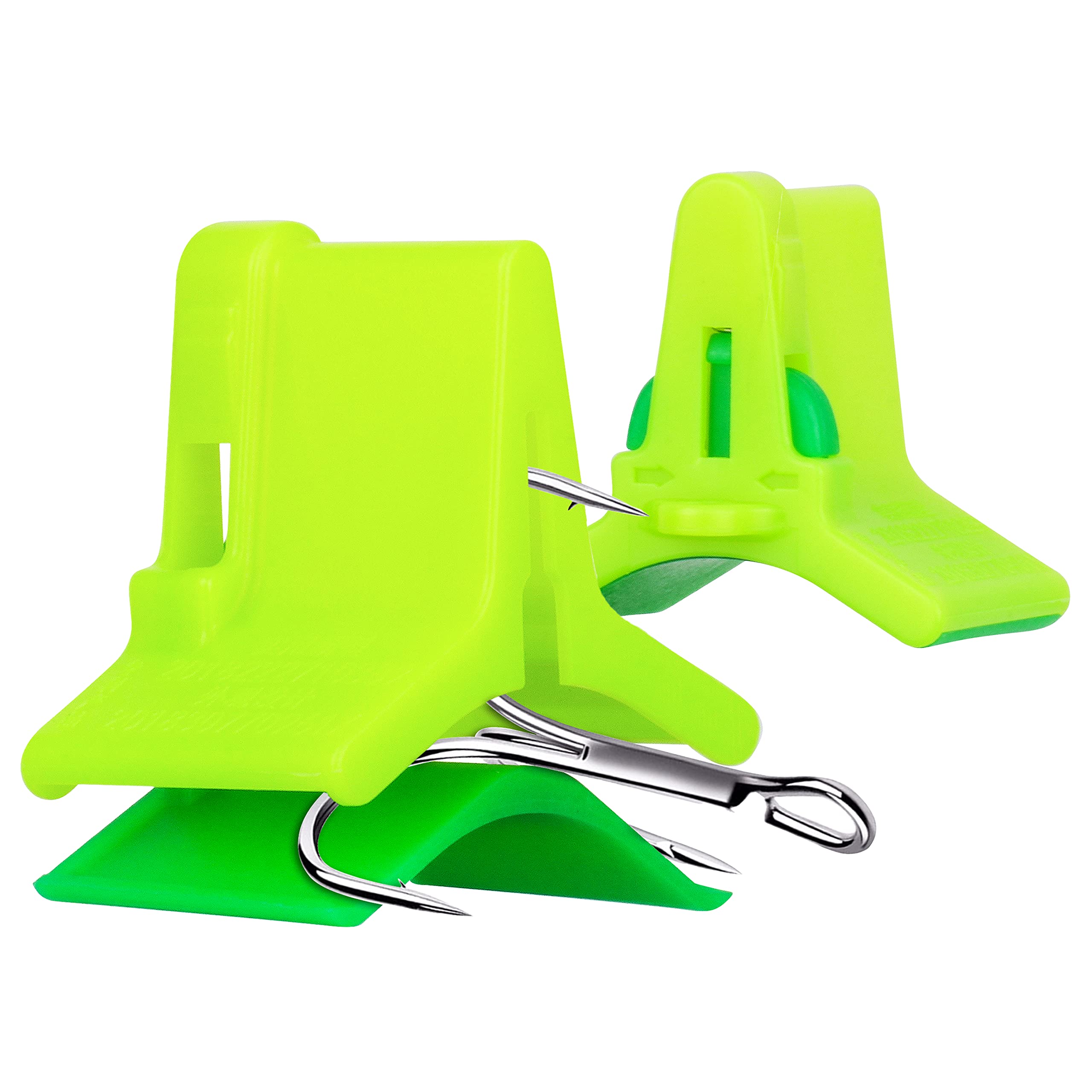 RUNCL Ganchos agudos para anzuelos de pesca, protector de anzuelos de seguridad para señuelos de pesca, diseño de resorte, construcción hueca, sin enredos, tapas de anzuelo de pesca